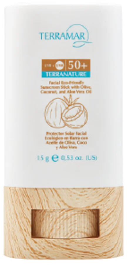 PROTECTOR SOLAR FACIAL ECOLÓGICO EN BARRA CON ACEITE DE OLIVA, COCO Y ALOE VERA